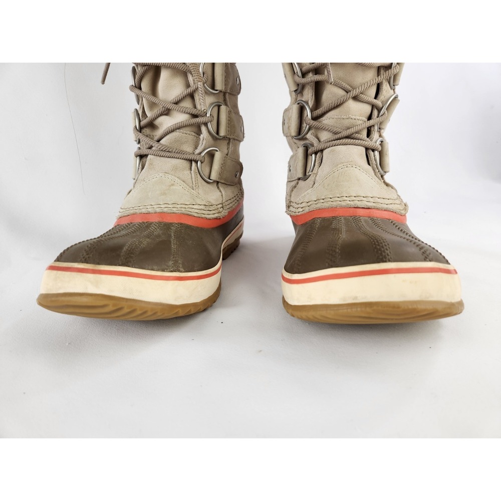 Sorel Joan Of Arctic Leather Boots Women SZ 10 Waterproof Thick Knit Snow Winter - Picture 5 of 16